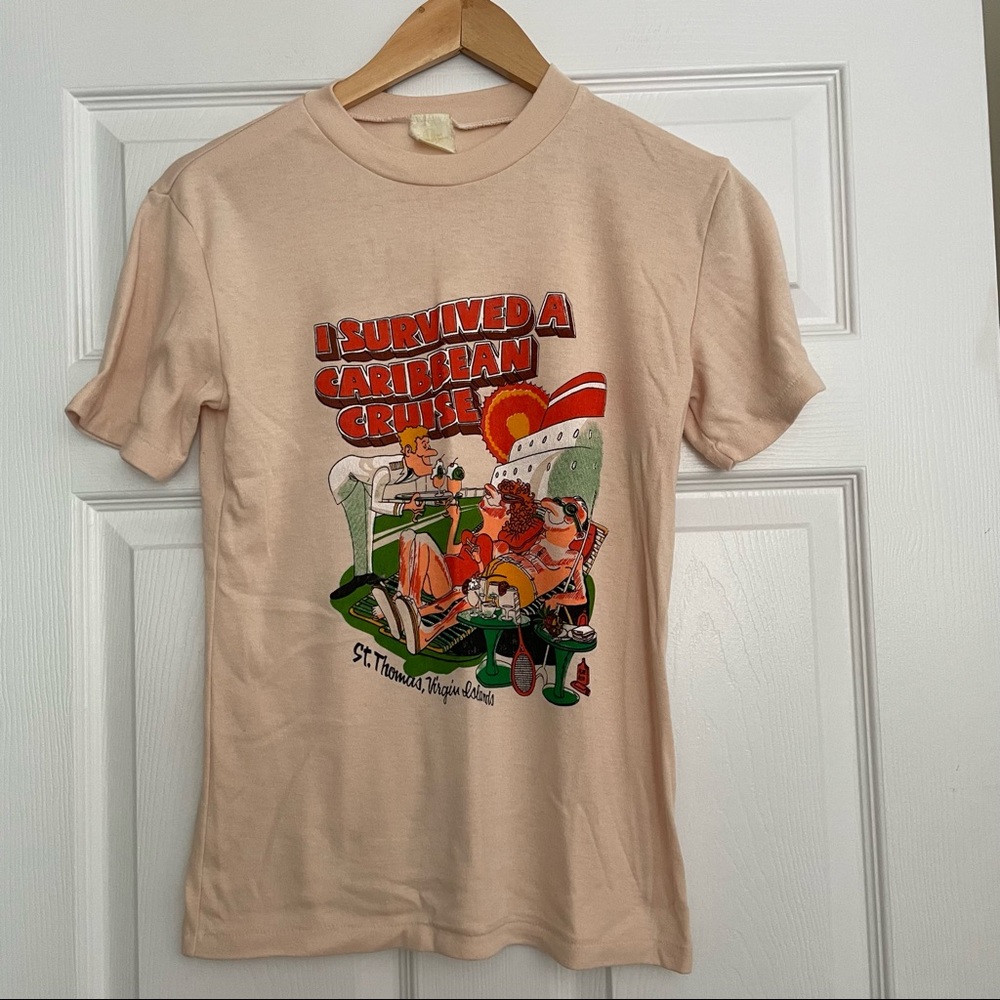 Vintage Cruise St. Thomas USVI T-Shirt Single Stitched
